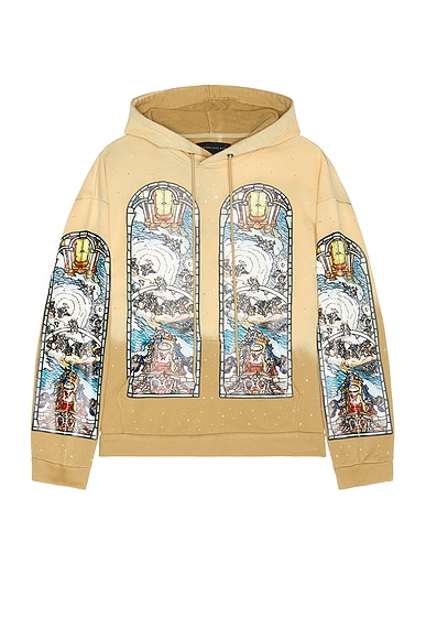 Who Decides War by Ev Bravado Chalice Embroidered Hoodie in Cream