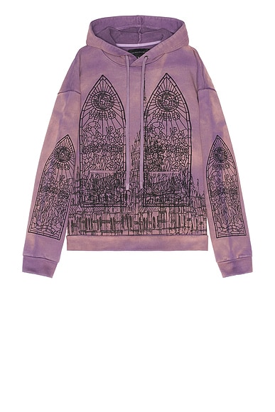 Who Decides War by Ev Bravado Cathedral Hooded Pullover in Violet