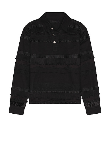 Who Decides War by Ev Bravado Wavelength Rugby Shirt in Coal