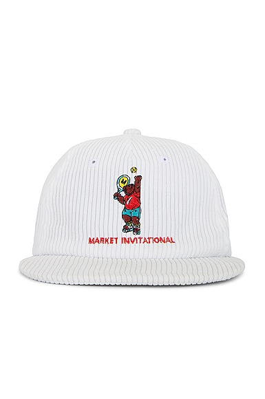 Market Invitational 5 Panel Hat in White