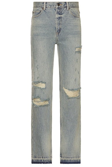 Amiri Hollywood Thrasher Jean in Antique Indigo | FWRD Amiri Hollywood Thrasher Jean in Antique Indigo | FWRD