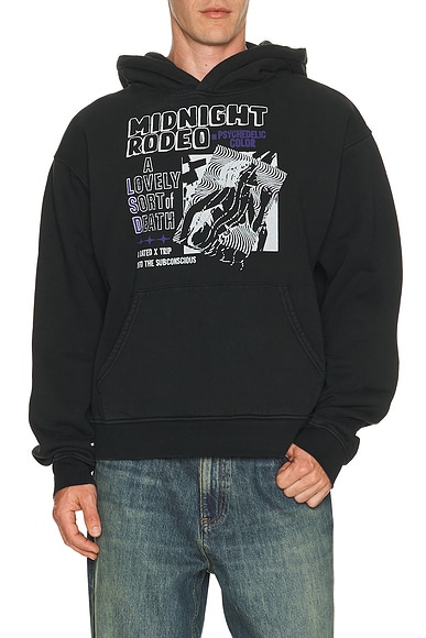 Midnight Rodeo American Exxtasy Hoodie in Black