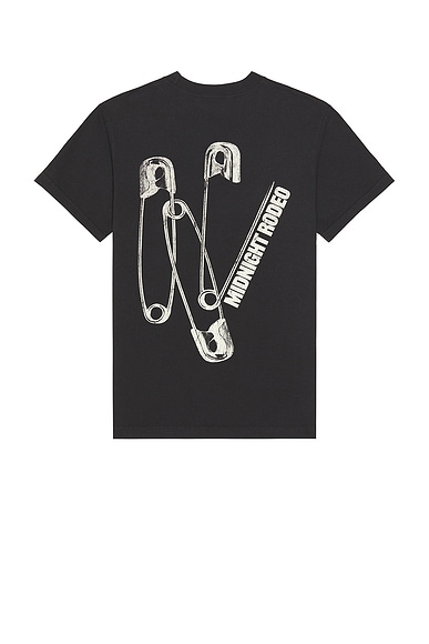 Midnight Rodeo Pinned T-Shirt in Vintage Black