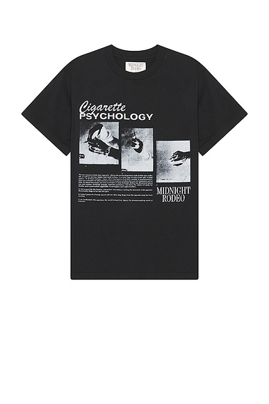 Cigarette Psychology Tee in Vintage Black