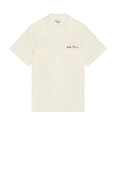 Striped Camp Collar Shirt