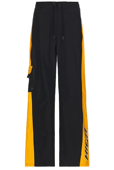 Martine Rose Board Short Trouser in Black & Orange