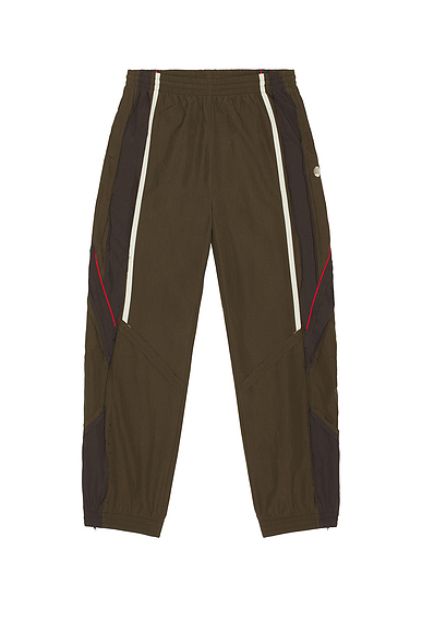 Martine Rose Layered Track Pant in Green & Dark Green