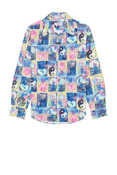 Martine Rose Classic Shirt in Blue Hearts