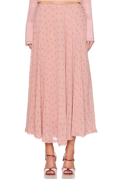 Mirror Palais Buttercream Skirt in Mauve