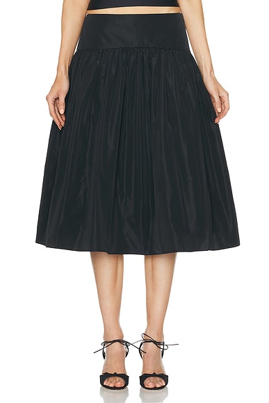 Shop Mirror Palais Taffeta Lady Skirt In Noir