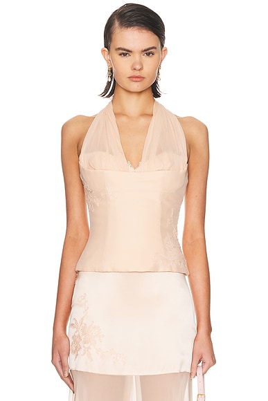 Matte Silk Chiffon Top