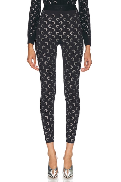 Moon Rhinestone Jersey Stirrup Legging