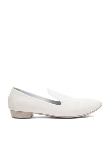Marsell Leather Flats in White | FWRD