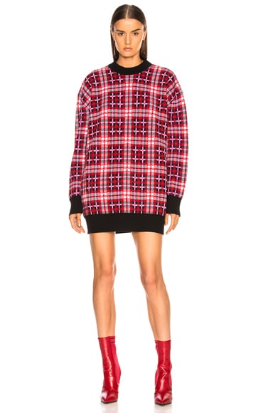Checked Oversized Sweater