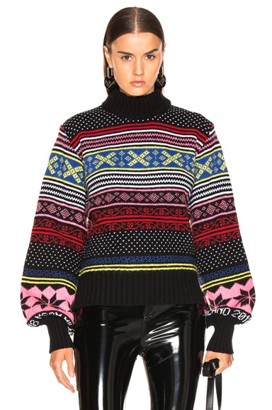 MSGM Neoprene Sweatshirt in Khaki Multi | FWRD
