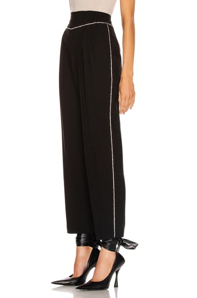 MSGM CRYSTAL TRIMMED TROUSER,MSGM-WP18