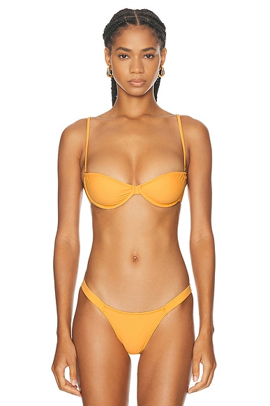 Melissa Simone Melina Bikini Top in Mango