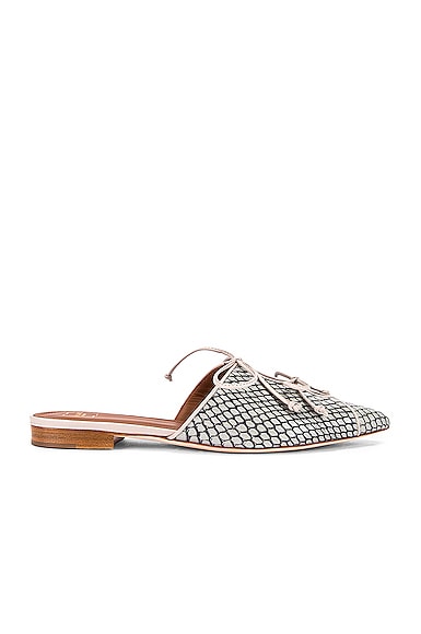 Malone Souliers Victoria MS Flat in Peppermint & Grey | FWRD