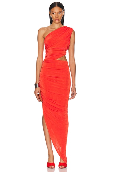 MARIANNA SENCHINA Bianca Dress in Scarlet Red