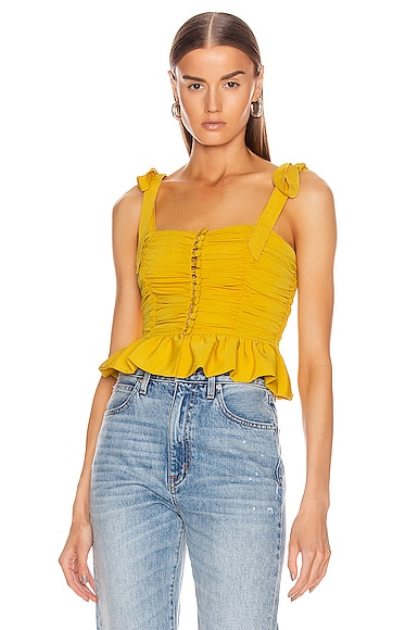 Ruched Button Up Sleeveless Top
