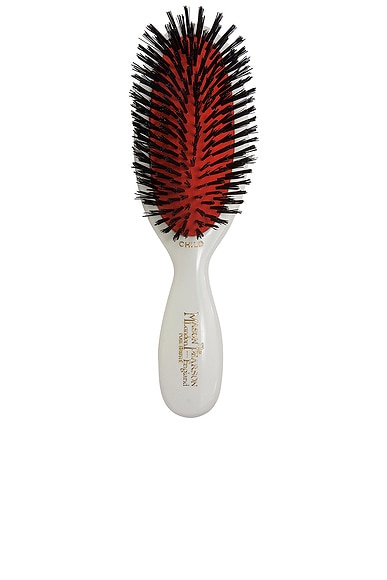 Childs Sensitive Bristle Hairbrush in White
