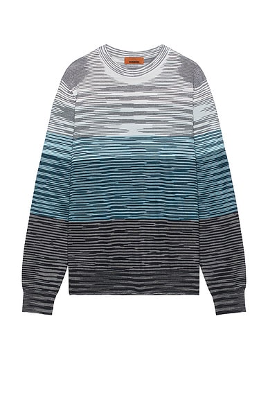 Saint Laurent Cashmere Striped Sweater in Black & White | FWRD