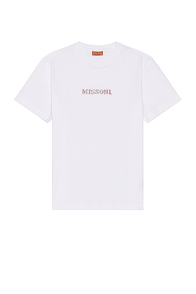 Missoni Short Sleeve T-shirt in Optic White