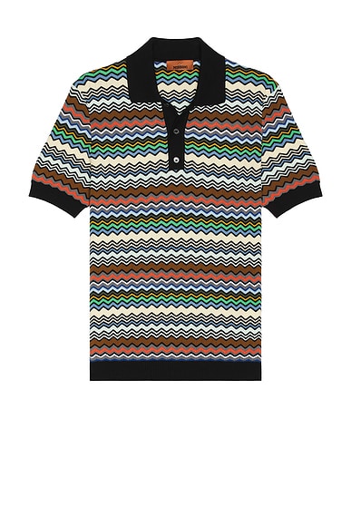 Missoni Short Sleeve Polo in Multicolor