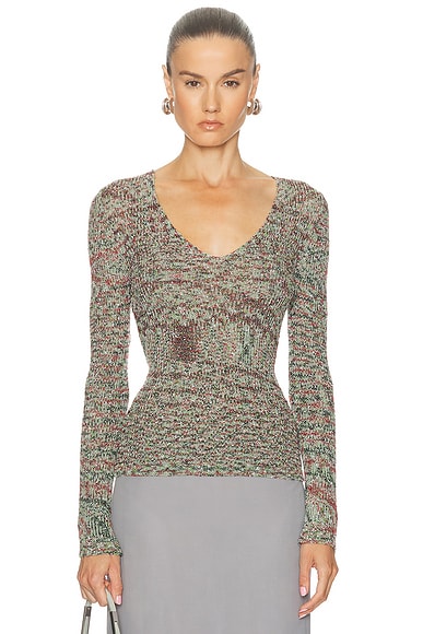Deep V Neck Sweater