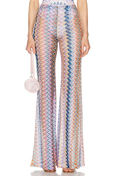 Missoni Wide Leg Trouser in Multicolor Spacedyed