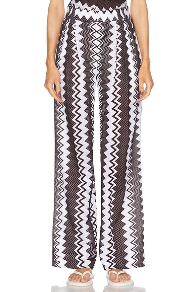 Zig Zag Wide Leg Trouser