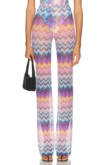 MSGM Snake Print Pant in Fuchsia | FWRD