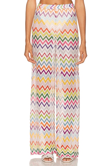 Zig Zag Wide Leg Trouser