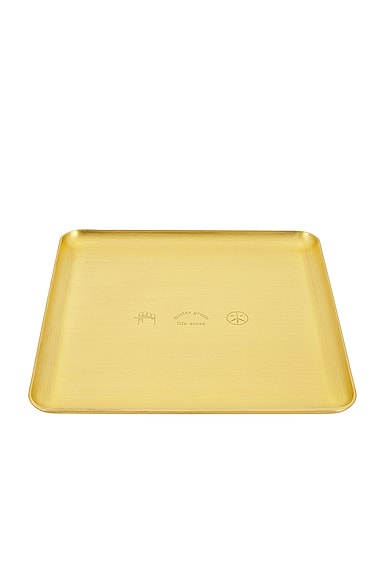 Mister Green Square Trifecta Logo Rolling Tray In Gold