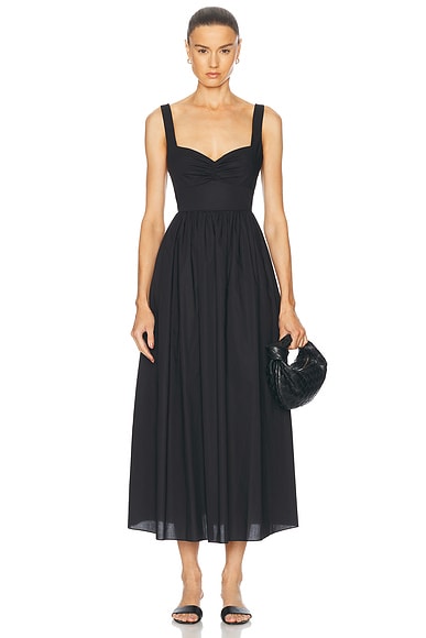 Matteau Bralette Midi Dress in Black