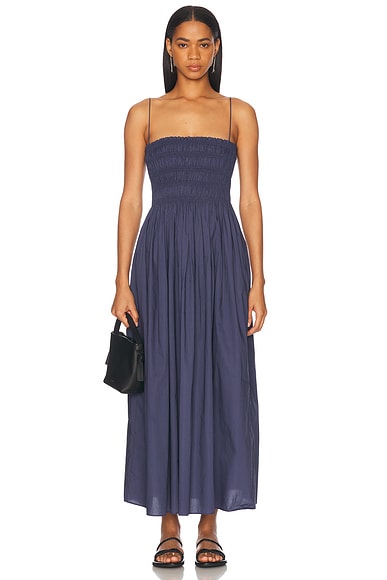 Matteau Shirred Bodice Dress in Dusk