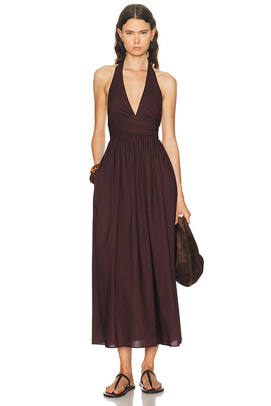 Plunge Halter Dress