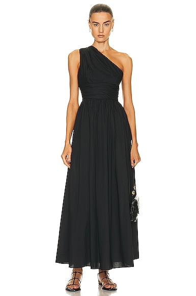 Matteau One Shoulder Cocoon Dress in Black | FWRD