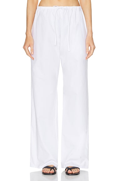 Drawcord Pant in White