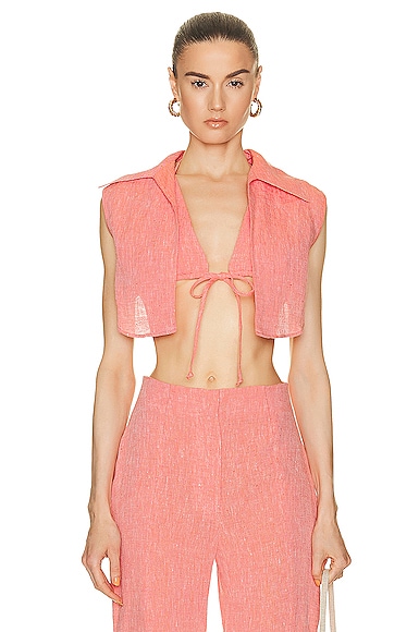 Vest with Triangle Top in Pink