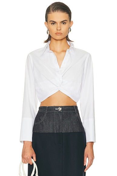 Twist Button Up Top