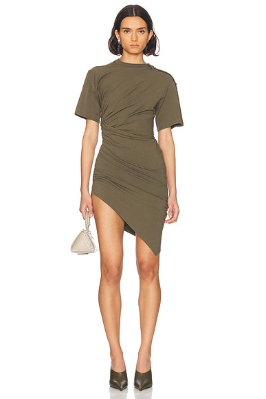 パーティードレス MUGLER 24F1RO16201119 Dresses Ruched cotton mini dress Mugler Ruched Cotton Mini Dress – BALTINI