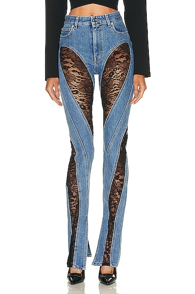 Lace Spiral Skinny Jean