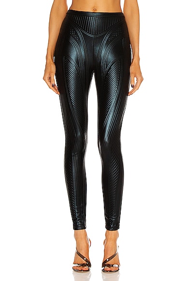 Mugler Embossed Legging in Black