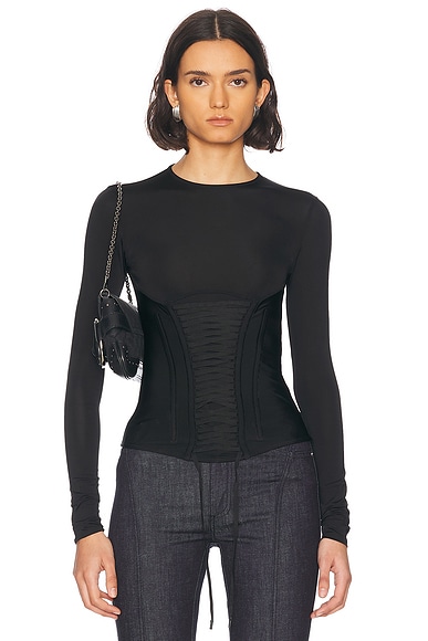 Long Sleeve Corset Top