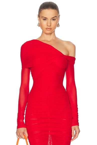 Acne Studios Elfrida Top in Mandarin Orange | FWRD