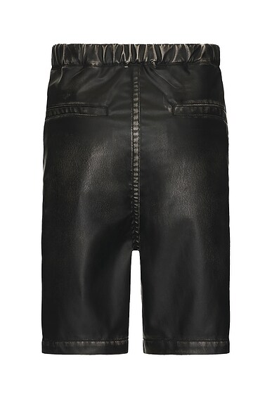 Shop Miharayasuhiro Vegan Leather Shorts In Black