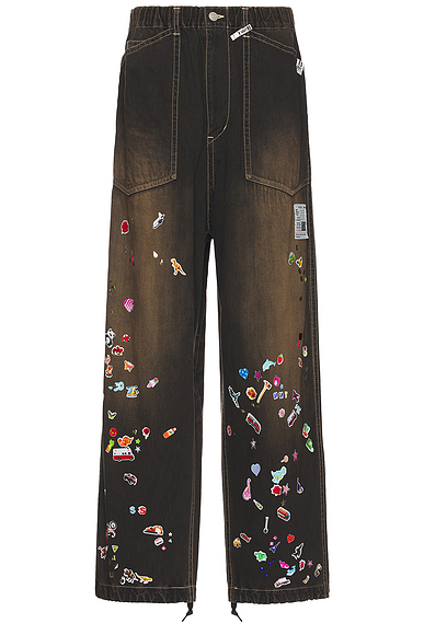 Amiri Bandana B-Ball Sweatpants in Black & Grey | FWRD