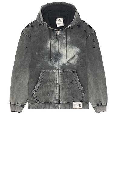 【2025春夏新色】 Maison MIHARA FWRD | Black - パーカーフーディ BLEACHED YASUHIRO アイドル