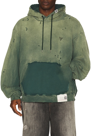 Maison MIHARA YASUHIRO Sun Faded Hoodie in Green